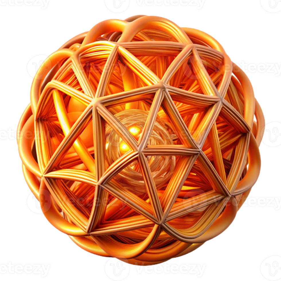 beautiful minimalist A complex web of interwoven, glowing lines, creating a sense of depth and movement, lit by a warm, ambient light, in a generative art style genuine png