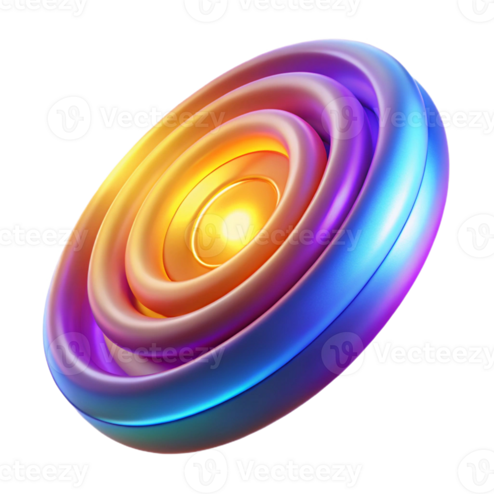 elegant vintage A series of concentric rings, pulsating with energy and emitting a vibrant aura, lit by a radiant, otherworldly light, in a psychedelic style professional png