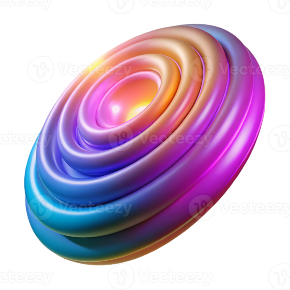 elegant abstract A series of concentric rings, pulsating with energy and emitting a vibrant aura, lit by a radiant, otherworldly light, in a psychedelic style original png