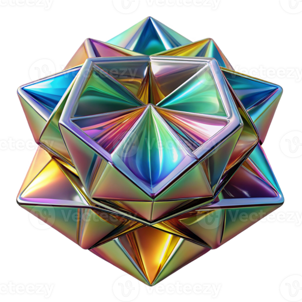 elegant vintage A kaleidoscope of fragmented reflections, distorted and refracted through a prism, with a vibrant, psychedelic color palette, in a cubist style premium png