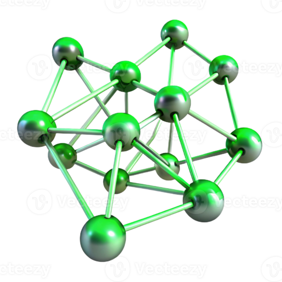 extraordinary contemporary A network of interconnected nodes and lines, forming a complex, dynamic system, illuminated by a pulsating, green light professional png