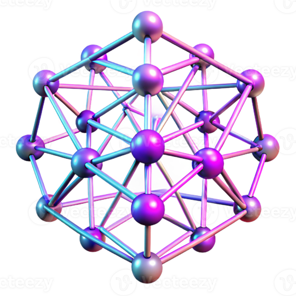 extraordinary contemporary A complex network of interconnected nodes and lines, forming a dynamic, ever shifting structure, illuminated by pulsating, neon lights genuine png