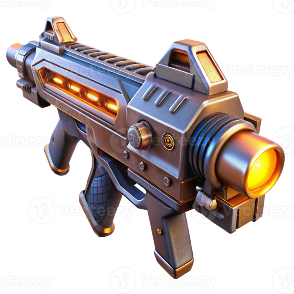 beautiful minimalist A futuristic weapon rendered in intricate detail, glowing with energy, sci fi art style, dramatic, contrasting lighting original png