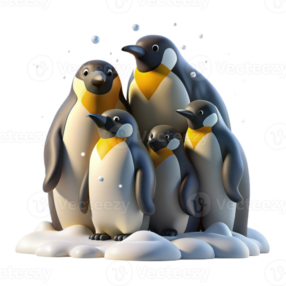 stunning minimalist A group of emperor penguins huddled together against a blizzard, stark white landscape with blowing snow, nature photography high quality png