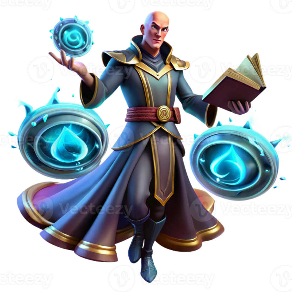 impressive vintage A powerful sorcerer summoning a swirling vortex of arcane energy, runes glowing on his skin, surrounded by levitating ancient tomes. Intense, dramatic lighting.... png