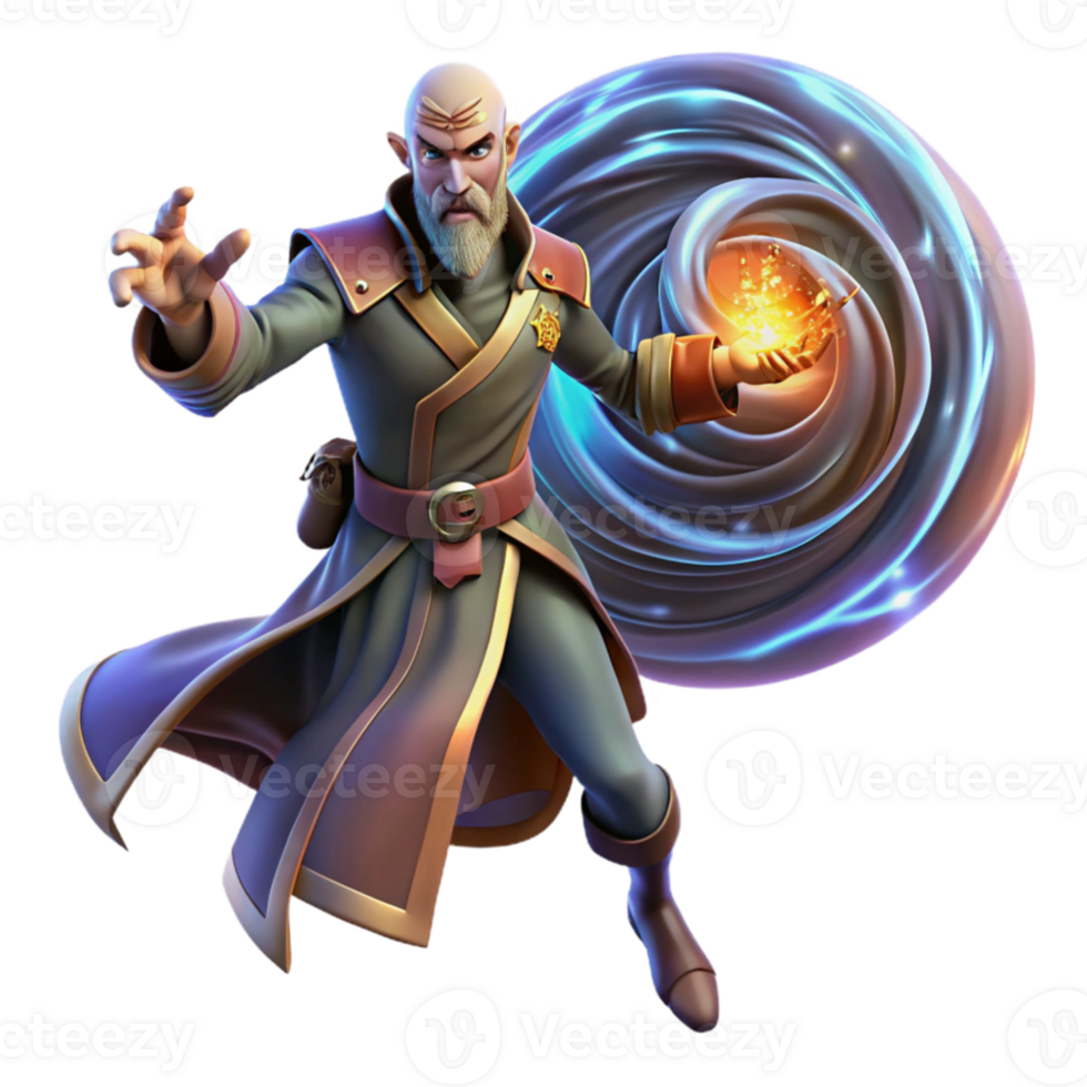 dramatic contemporary A powerful sorcerer summoning a swirling vortex of arcane energy, dramatic lighting, dynamic pose, digital painting style, genuine png