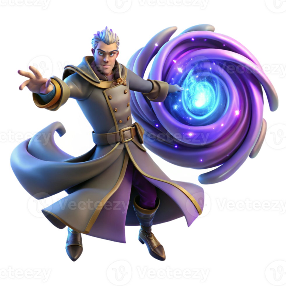 dramatic vintage A powerful sorcerer summoning a swirling vortex of arcane energy, dramatic lighting, dynamic pose, digital painting style, original png