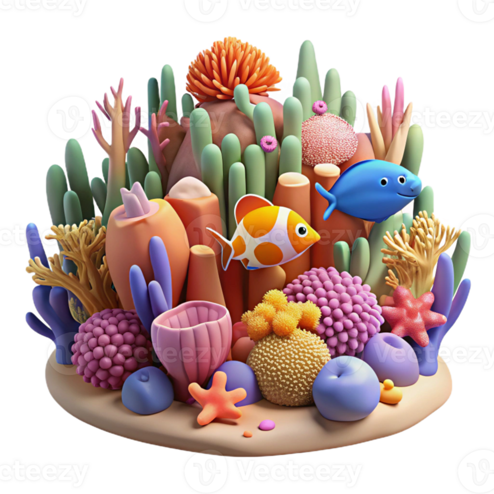 vibrant rustic A coral reef teeming with colorful fish and intricate coral formations, underwater photography style professional png