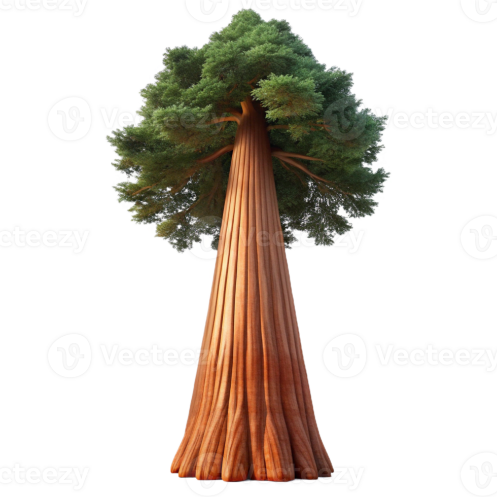 magnificent traditional A giant sequoia tree reaching towards the sky, bathed in soft, diffused light, in a majestic, awe inspiring style high quality png