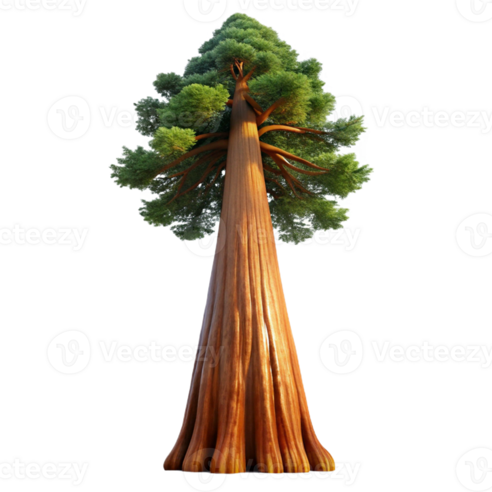 elegant classic A giant sequoia tree reaching towards the sky, bathed in soft, diffused light, in a majestic, awe inspiring style premium png