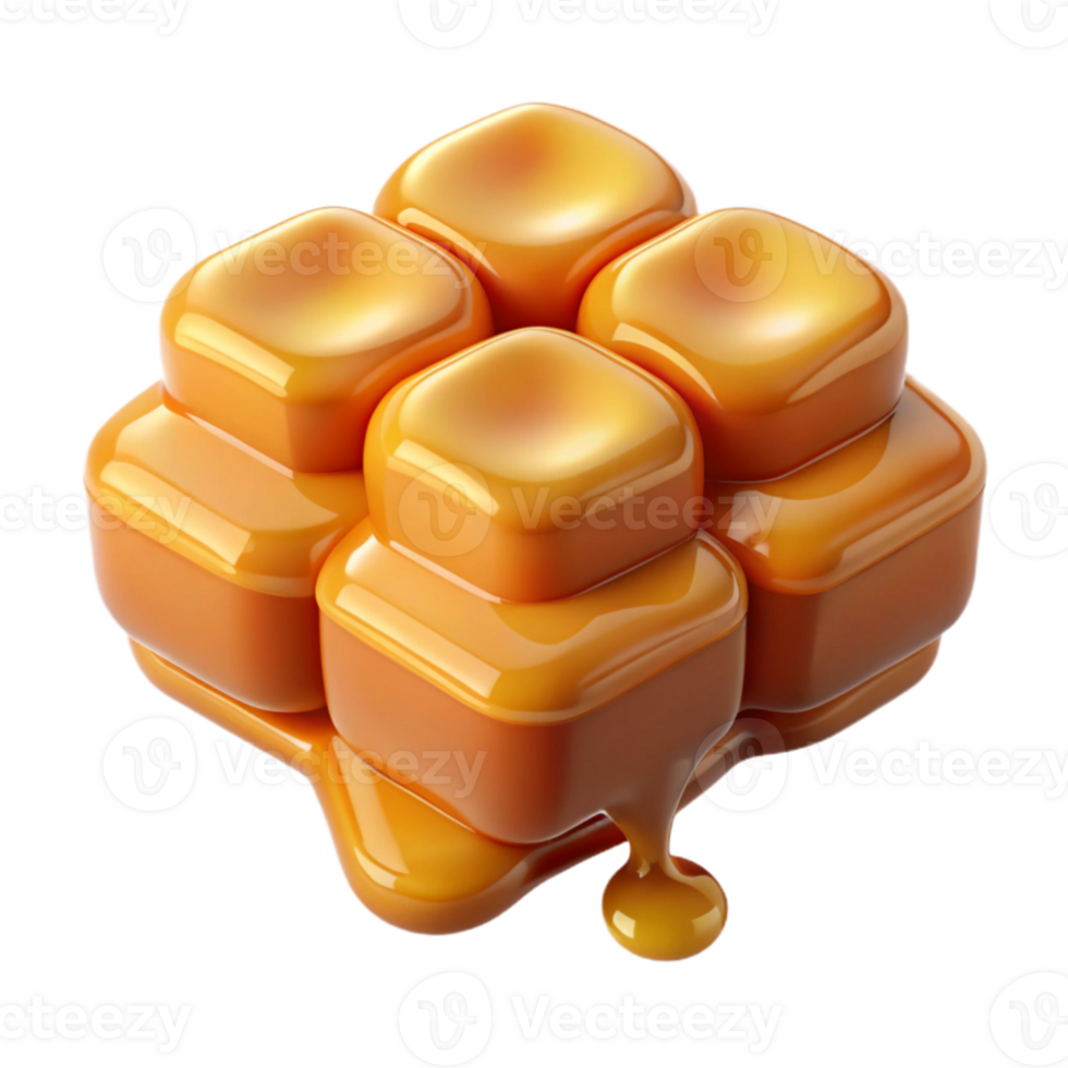 beautiful contemporary A close up of a honeycomb dripping with golden honey, with a warm, inviting light, in a macro photography style authentic png