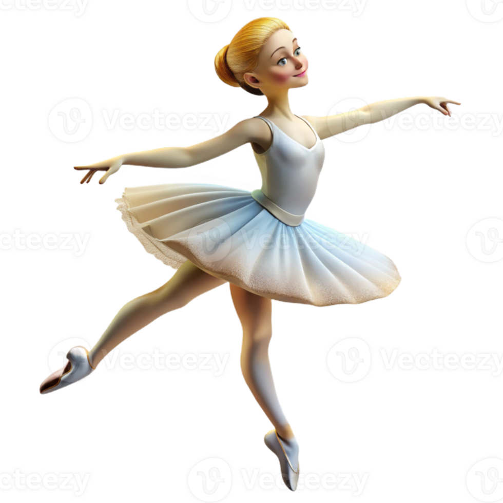 impressive abstract Portrait of a graceful ballerina mid pirouette, wearing a flowing white tutu, ethereal lighting, impressionistic style high resolution png