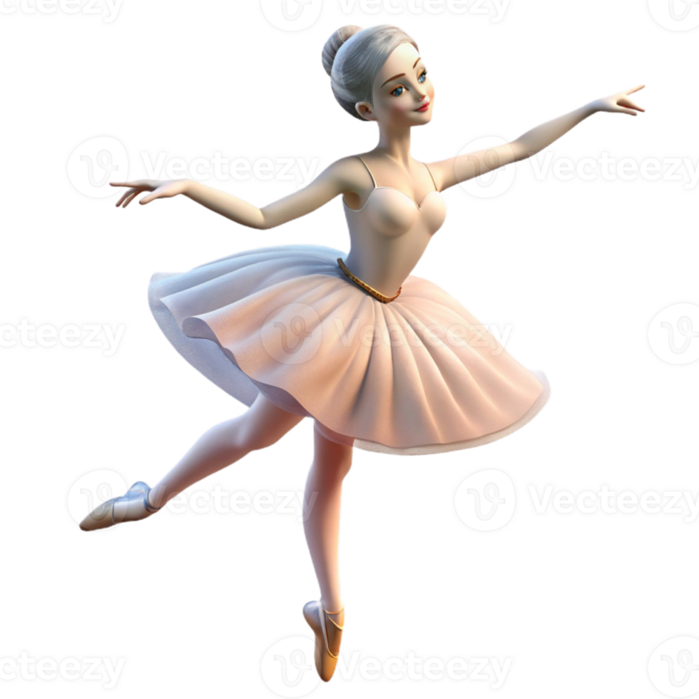 magnificent artistic Portrait of a graceful ballerina mid pirouette, wearing a flowing white tutu, ethereal lighting, impressionistic style professional png