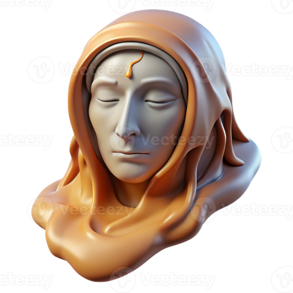 vibrant contemporary A surreal portrait of a melting clock draped over a human face with closed eyes. Soft, dreamlike lighting. Salvador Dali style 4K png