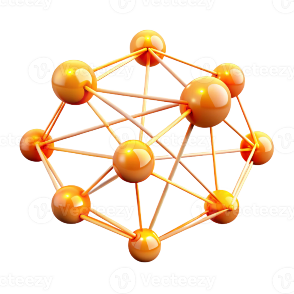serene artistic A network of interconnected nodes and lines, pulsating with energy, glowing with a warm orange light. Abstract, data visualization style high quality png