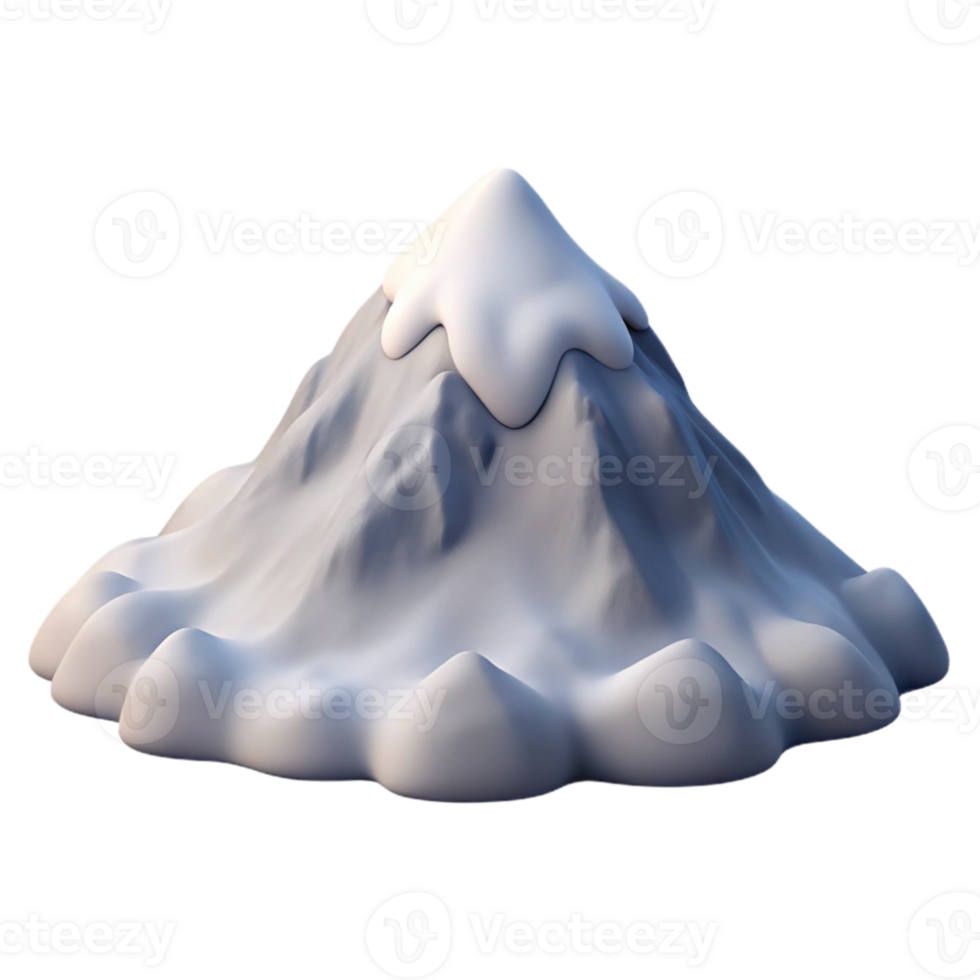 vibrant artistic A snow covered mountain peak, piercing through a layer of clouds, crisp and sharp, photographic style professional png