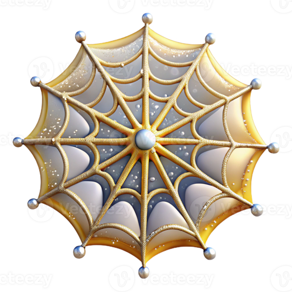 beautiful minimalist A delicate spiderweb covered in morning dew, sparkling in the first rays of sunlight, macro photography style genuine png