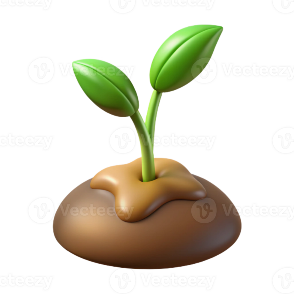 serene creative A sprouting seed pushing through the soil, reaching towards the light, time lapse photography style original png