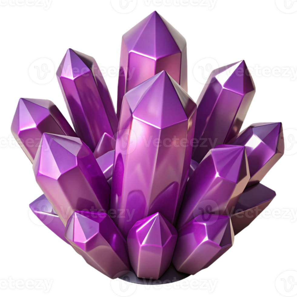 extraordinary creative A cluster of amethyst crystals, sparkling and multifaceted, dark background, gemstone photography style authentic png