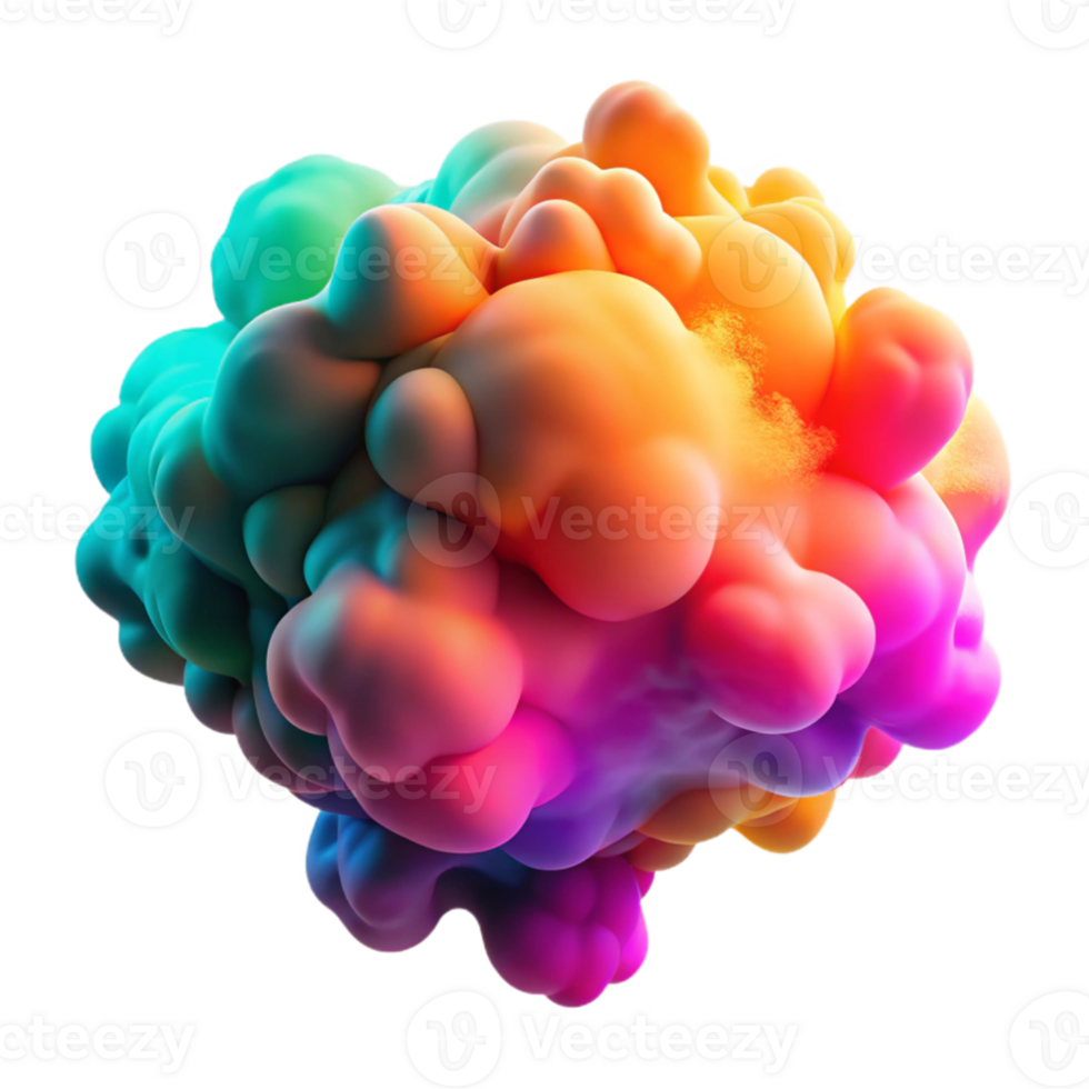 beautiful rustic A cloud of vibrant, swirling smoke in shades of fuchsia, turquoise, and orange, illuminated by a back light, psychedelic style original png