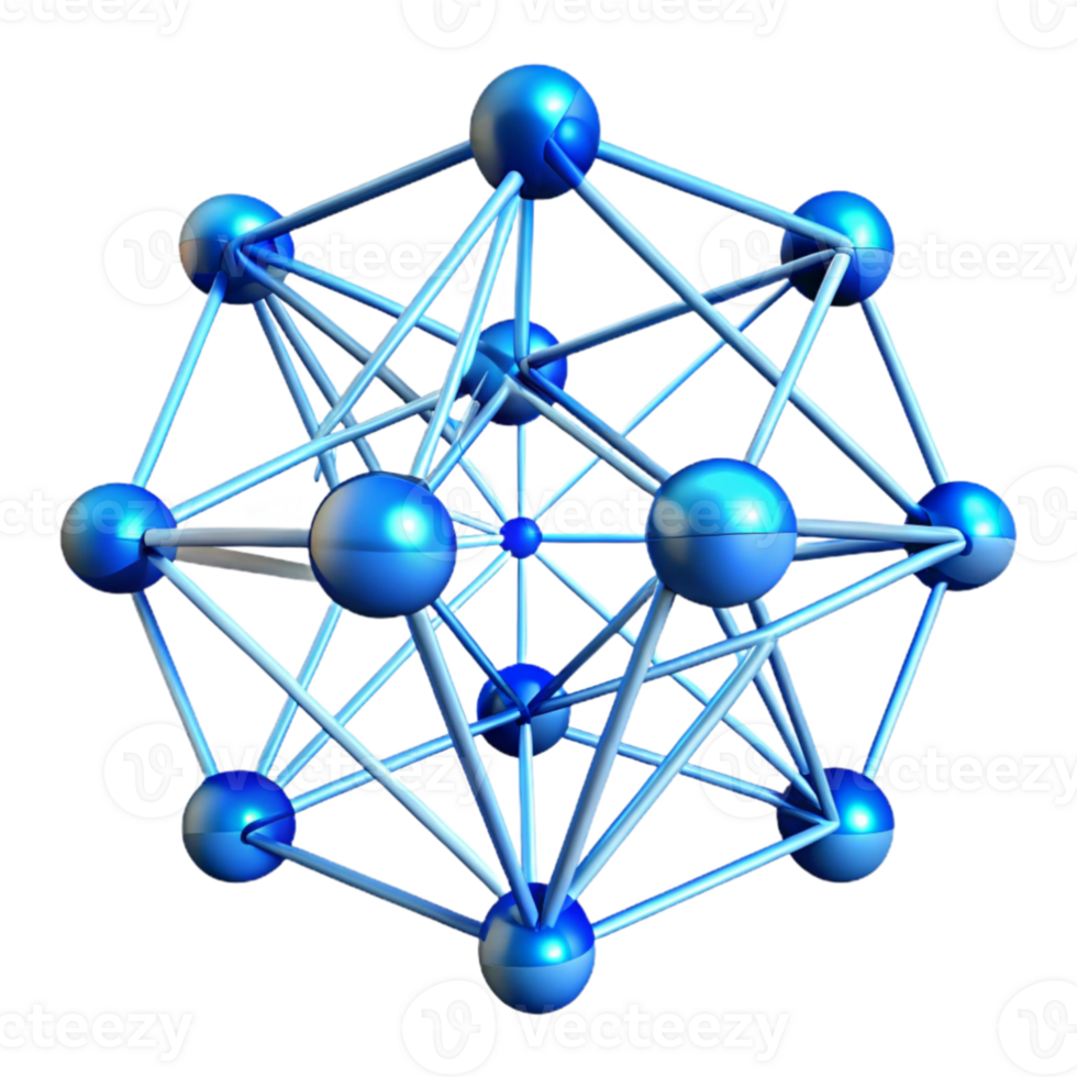extraordinary artistic A complex network of interconnected lines and dots, glowing with a cool, blue light, data visualization style high quality png