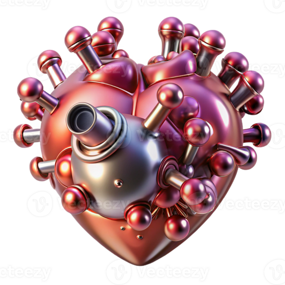 stunning traditional A swarm of nanobots assembling a human heart, metallic sheen, microscopic detail, brightly lit operating room lighting, medical illustration style high quality png