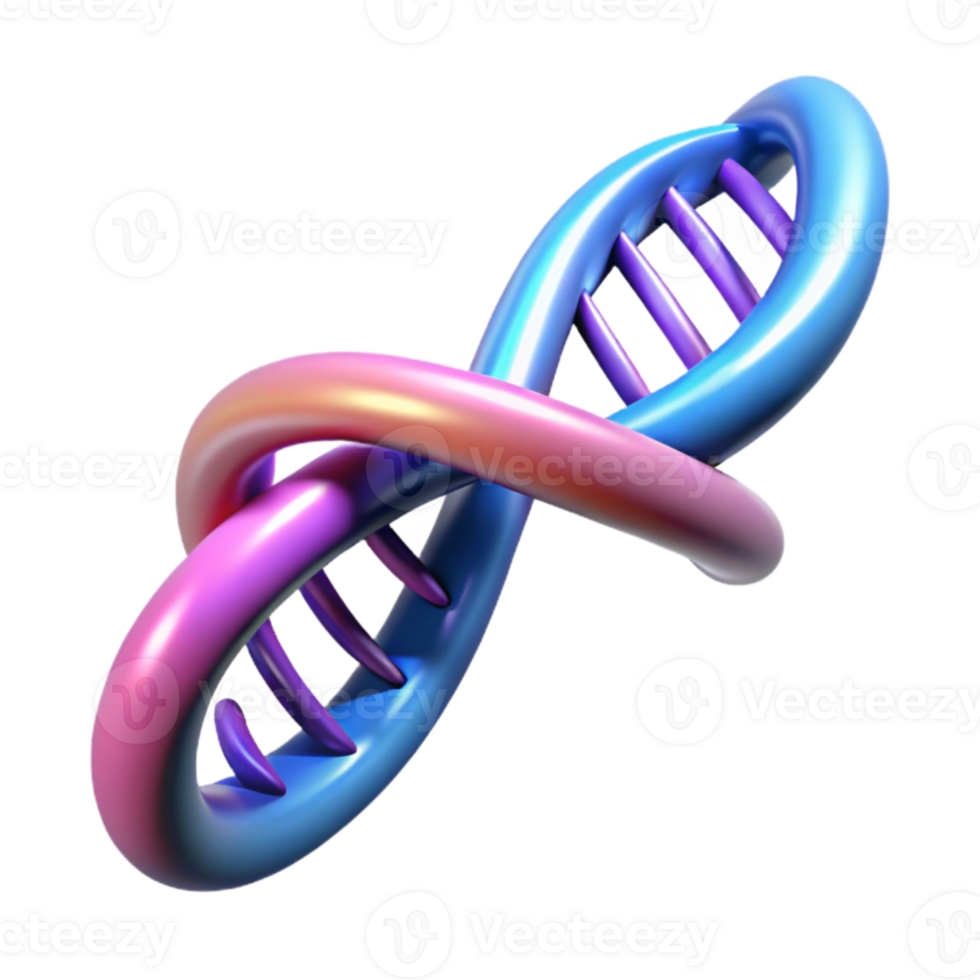serene rustic A DNA strand twisting and turning, forming the shape of a technological device, vibrant bioluminescent colours, scientific visualization style high resolution png