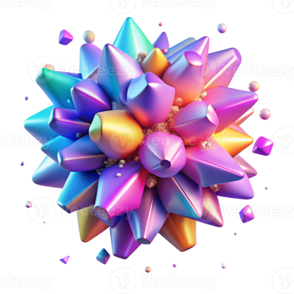 beautiful minimalist A chaotic explosion of vibrant, candy colored particles, resembling shattered glass, lit by a soft, diffuse glow, in a vaporwave aesthetic 4K png