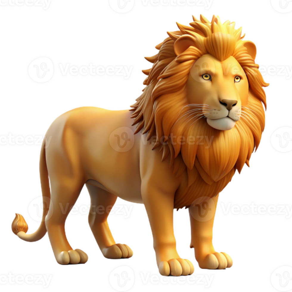 impressive classic A majestic lion with a golden mane, dramatic backlighting creating a silhouette, realistic wildlife photography style high resolution png