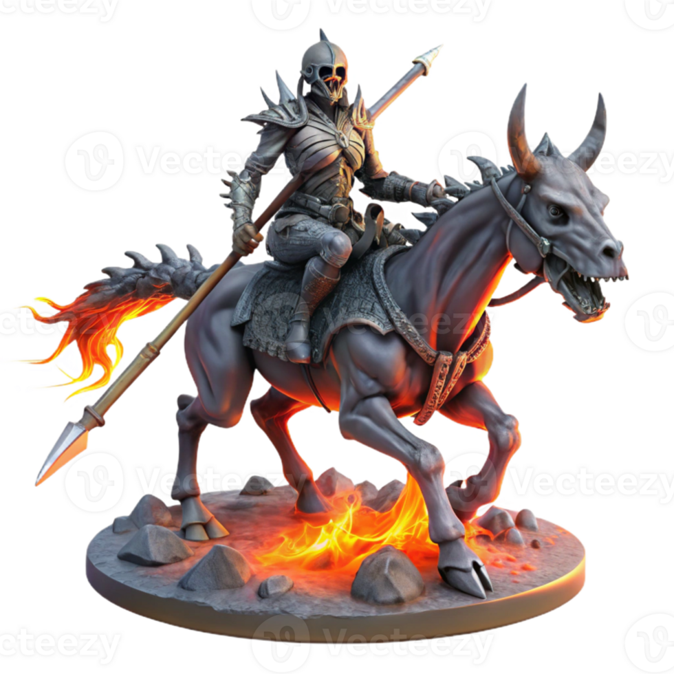 elegant creative A spectral Valkyrie riding a skeletal steed across a fiery battlefield, illustrated in the style of Frank Frazetta, dramatic chiaroscuro lighting, original png