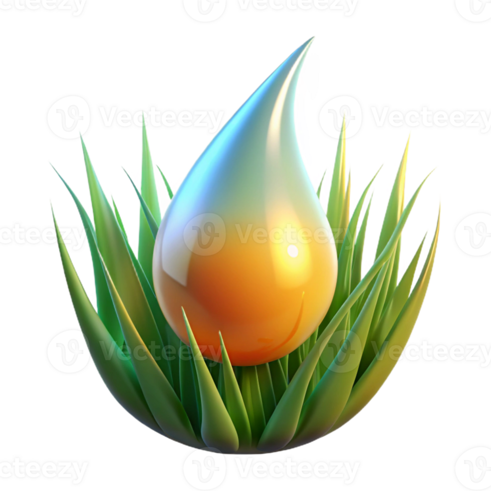 serene abstract A single dewdrop on a blade of grass, reflecting the sunrise, macro photography, hyperrealistic, vibrant colors high quality png