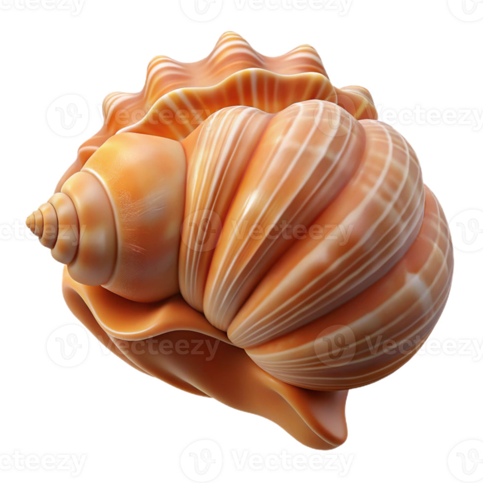 vibrant artistic A close up of a seashell with intricate patterns and textures, illuminated by soft, diffused light. Macro photography, still life exclusive png