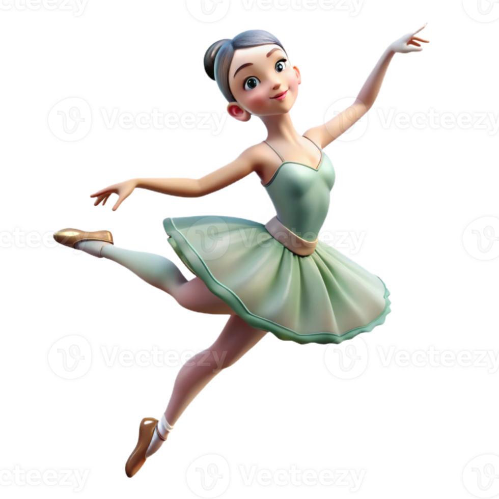 elegant minimalist Portrait of a graceful ballerina in a flowing tutu, mid leap, with a focused expression, soft lighting, impressionistic style high resolution png