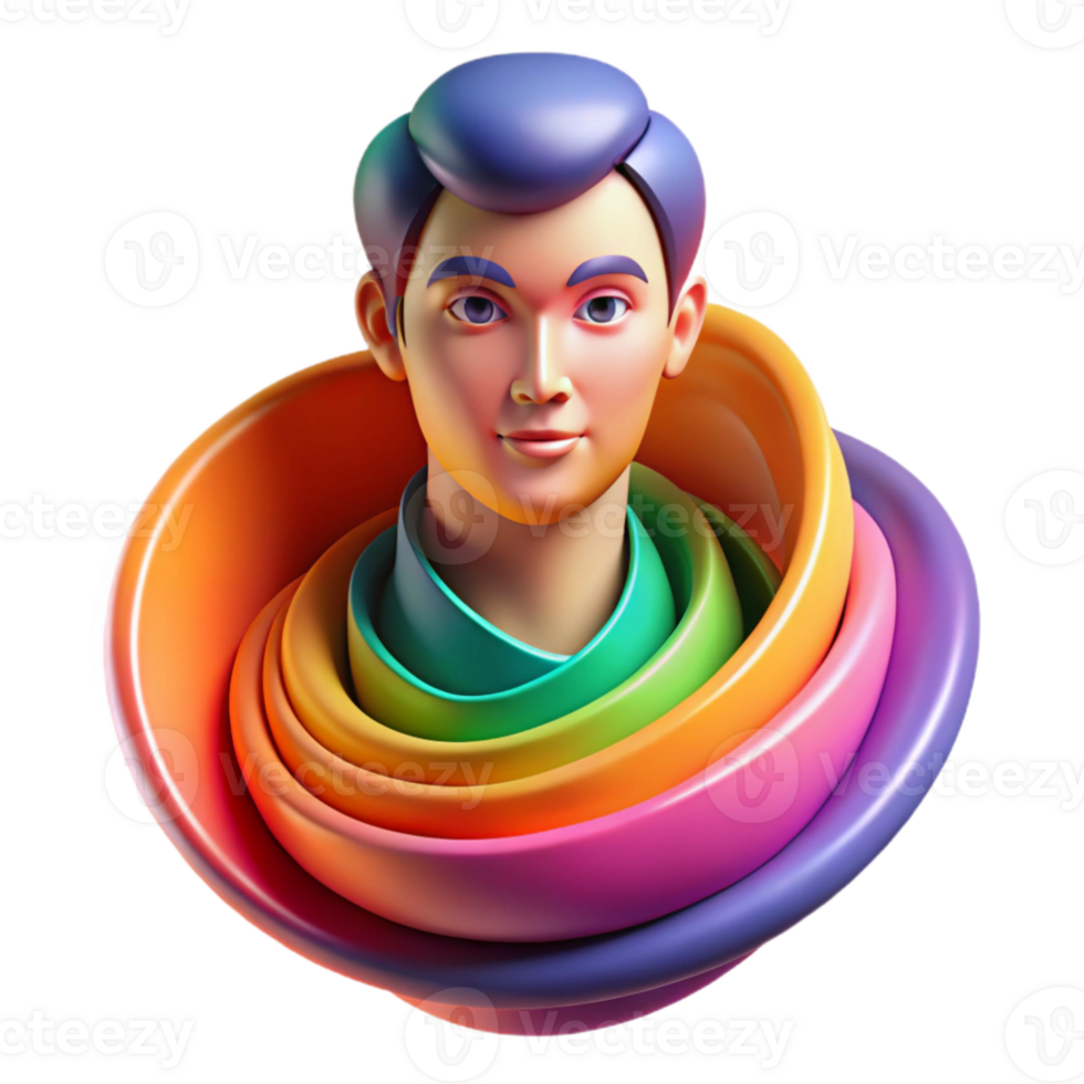 vibrant contemporary Portrait of an abstract figure composed of swirling colors and geometric shapes, vibrant and dynamic lighting, abstract art style authentic png