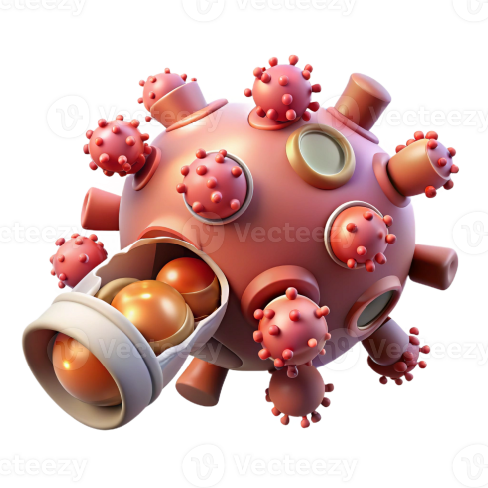 dramatic minimalist A swarm of nanobots repairing damaged tissue within a human body, illuminated by microscopic fluorescence. Medical illustration style premium png