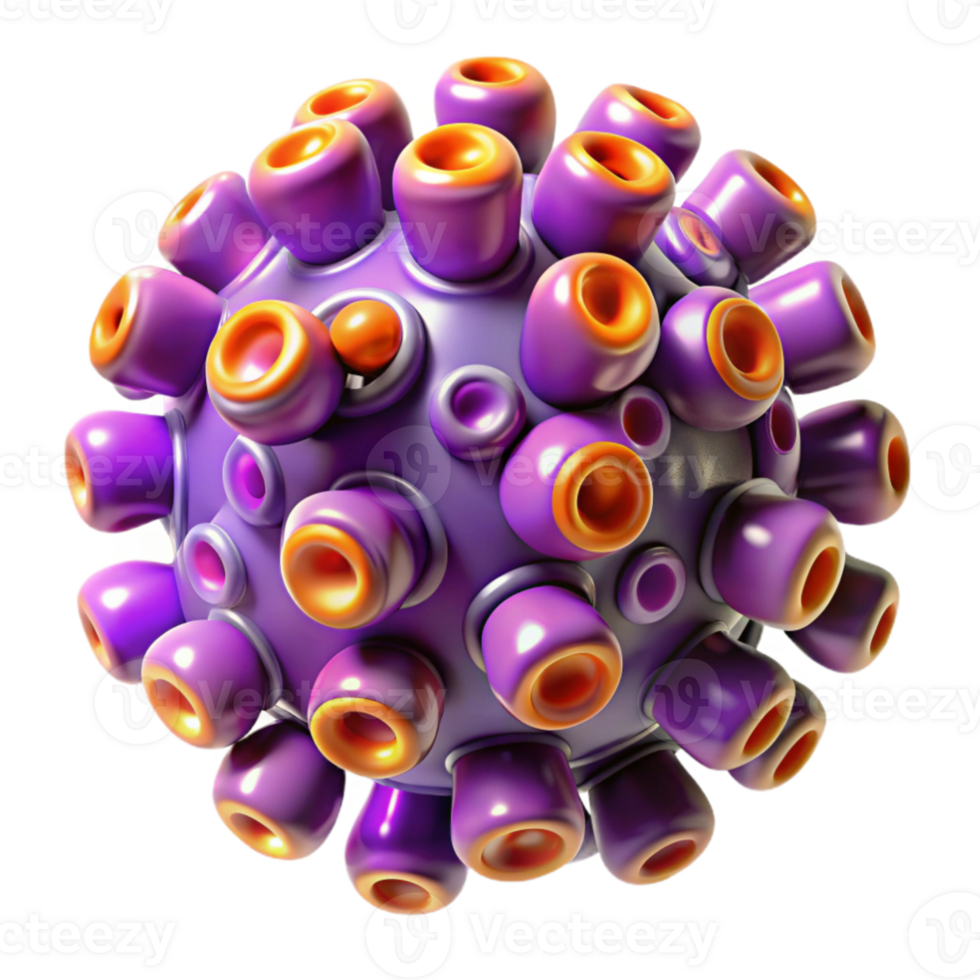 serene minimalist A swarm of nanobots assembling a complex biomechanical structure, vibrant purple and orange hues, microscopic view, bioluminescent lighting, scientific illustration style exclusive png