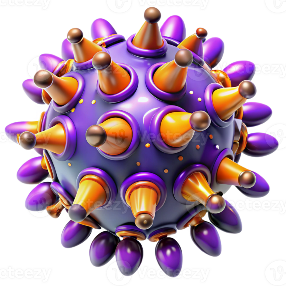 dramatic artistic A swarm of nanobots assembling a complex biomechanical structure, vibrant purple and orange hues, microscopic view, bioluminescent lighting, scientific illustration style detailed png