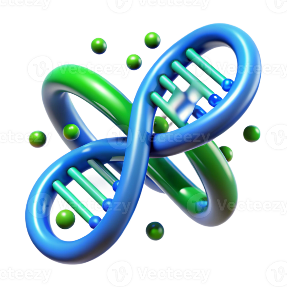 impressive minimalist A DNA double helix intertwined with binary code, glowing blue and green, scientific illustration style exclusive png