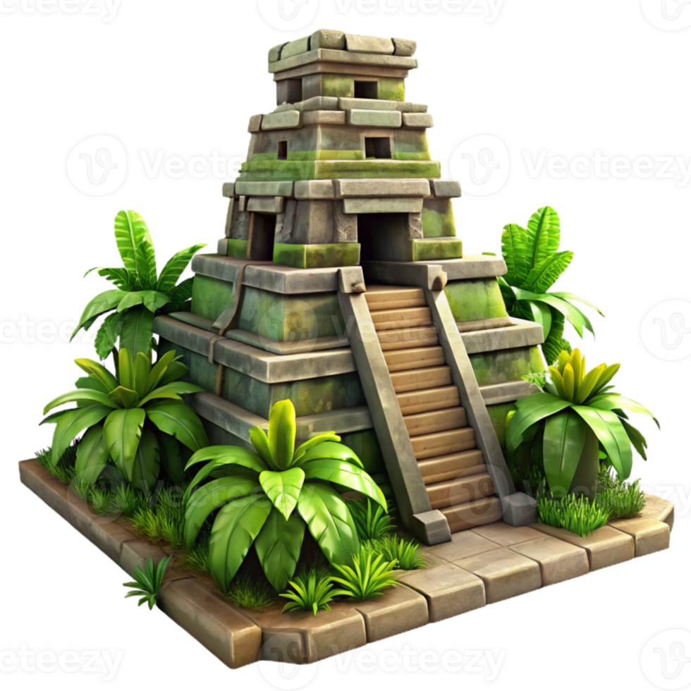 extraordinary minimalist An ancient Mayan temple, intricate carvings, overgrown with jungle foliage, dappled sunlight, historical, realistic, 4K png