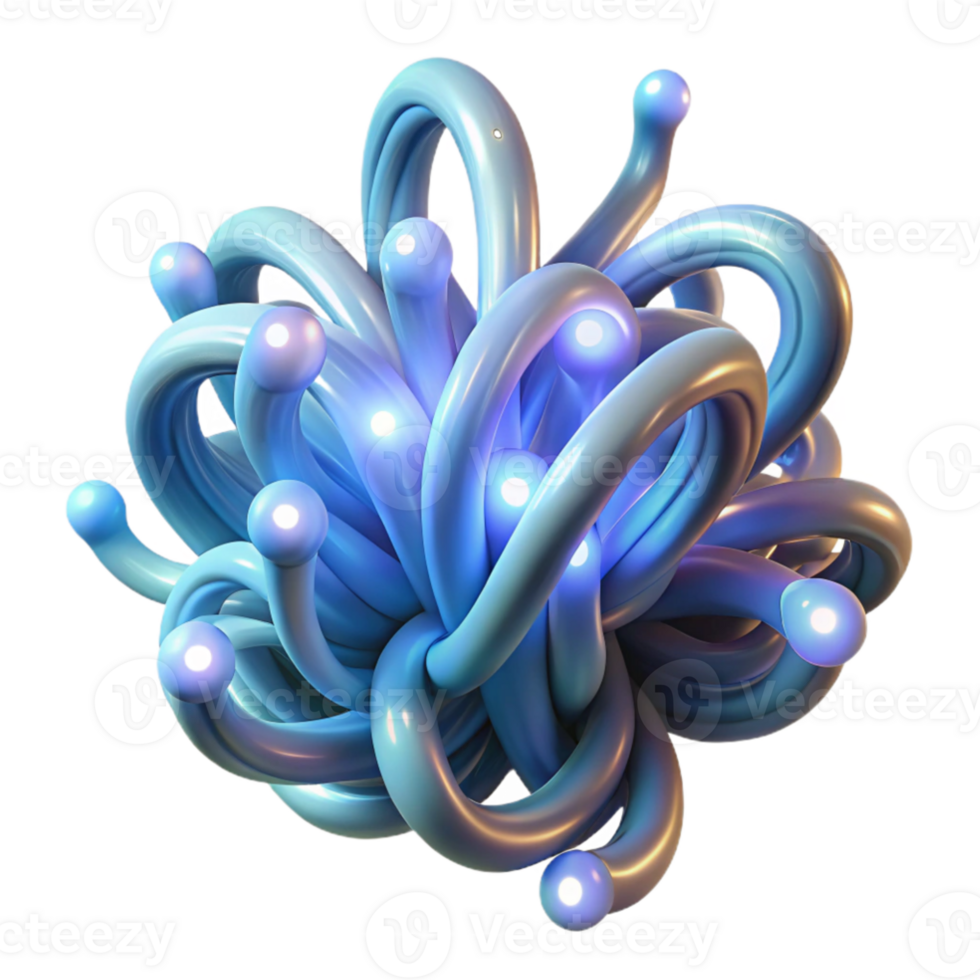 beautiful modern Intertwined, bioluminescent tendrils of light, pulsating with a soft, ethereal glow, in a style reminiscent of deep sea photography authentic png