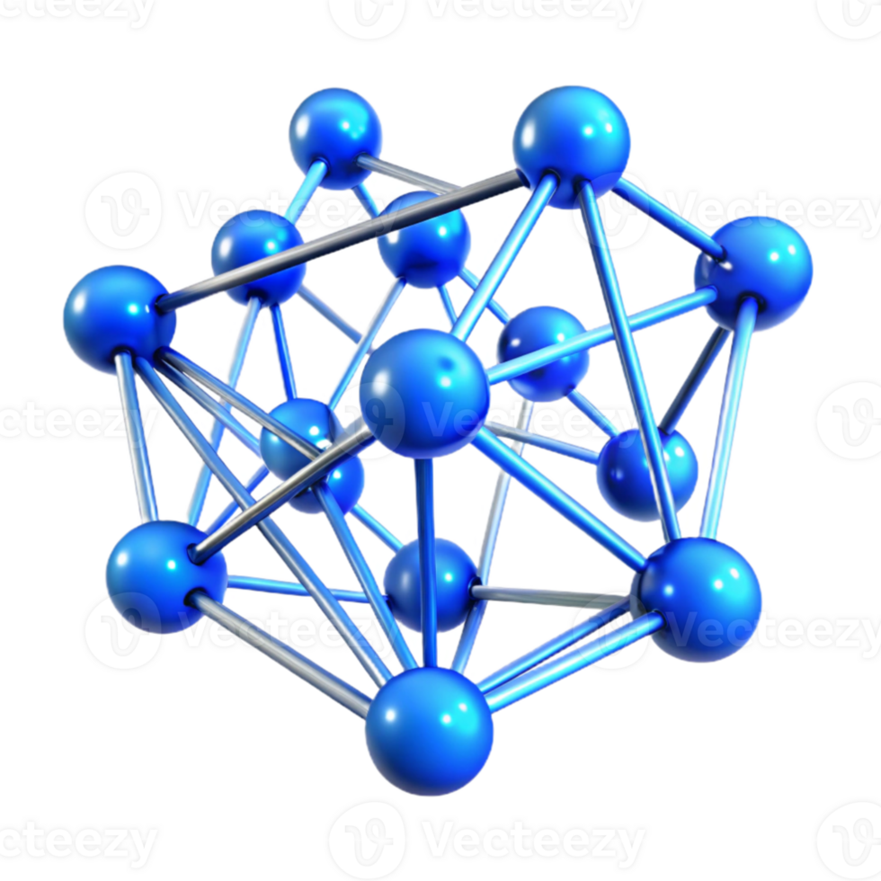 stunning modern A chaotic web of interconnected lines and nodes, glowing with a vibrant, electric blue energy, against a backdrop of deep space genuine png