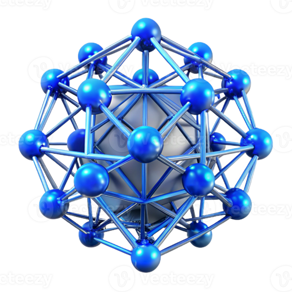 elegant classic A chaotic web of interconnected lines and nodes, glowing with a vibrant, electric blue energy, against a backdrop of deep space high quality png