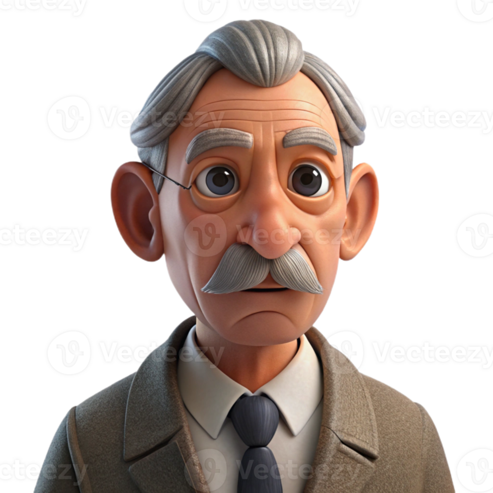 serene vintage Portrait of an elderly man with deep wrinkles and a wise gaze, wearing a tweed jacket and a monocle, chiaroscuro lighting, vintage photograph style high quality png