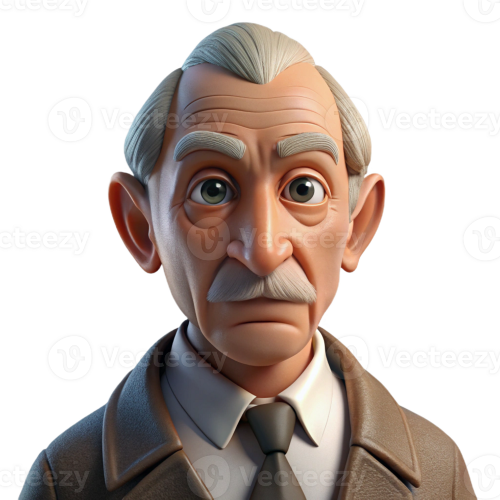beautiful rustic Portrait of an elderly man with deep wrinkles and a wise gaze, wearing a tweed jacket and a monocle, chiaroscuro lighting, vintage photograph style genuine png