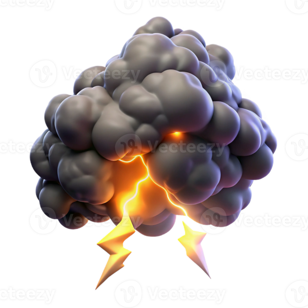 vibrant abstract A dense cloud of swirling smoke, illuminated by flashes of lightning, in a dark, dramatic, and abstract expressionist style high quality png