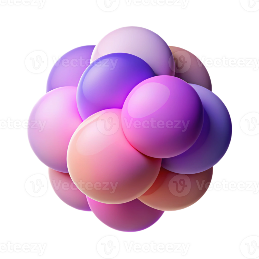 magnificent minimalist A series of overlapping, translucent circles, in a gradient of colors from deep purple to pale pink, with a soft, dreamlike style and diffuse lighting exclusive png