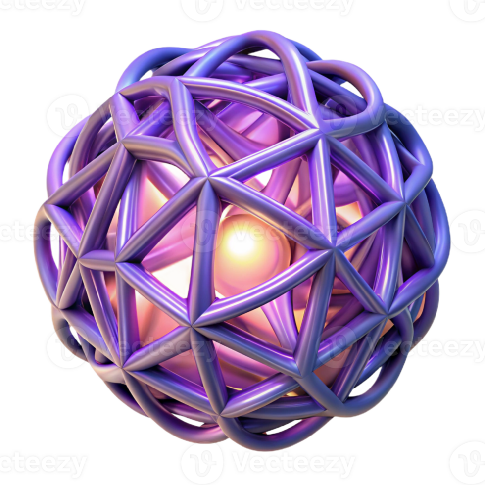 vibrant creative Interwoven strands of light, forming a complex, three dimensional web, illuminated by a hidden light source, in a futuristic, minimalist style exclusive png