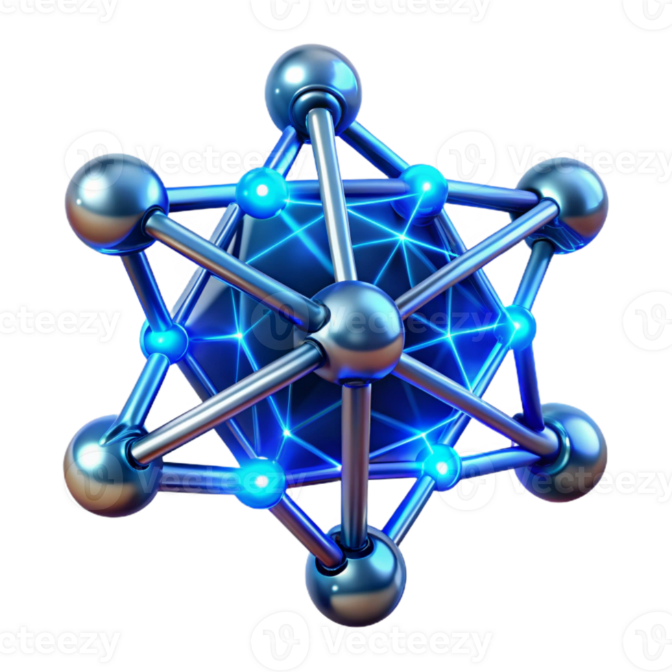 elegant modern A network of branching, fractal lines, resembling a lightning bolt, with a vibrant, electric blue glow and a futuristic, techno style authentic png