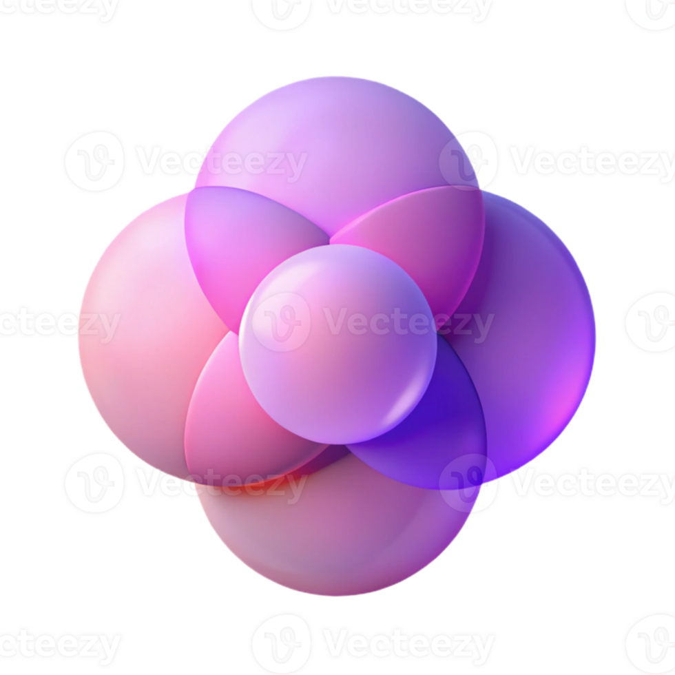 stunning classic A series of overlapping, translucent circles, in a gradient of colors from deep purple to pale pink, with a soft, dreamlike style and diffuse lighting high resolution png
