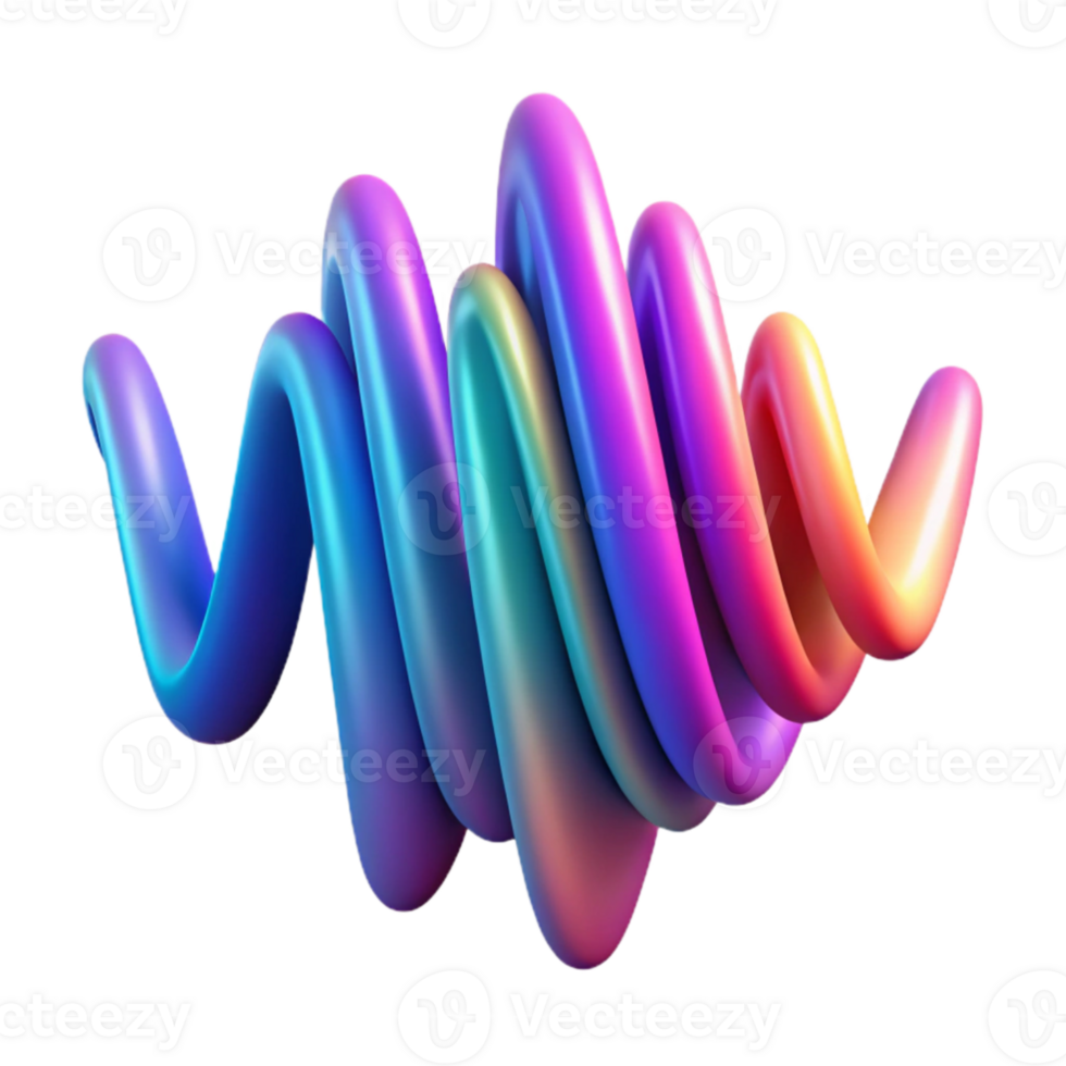 dramatic traditional An abstract representation of sound waves, visualized as colorful, undulating lines, with a dynamic, kinetic style and neon lighting original png